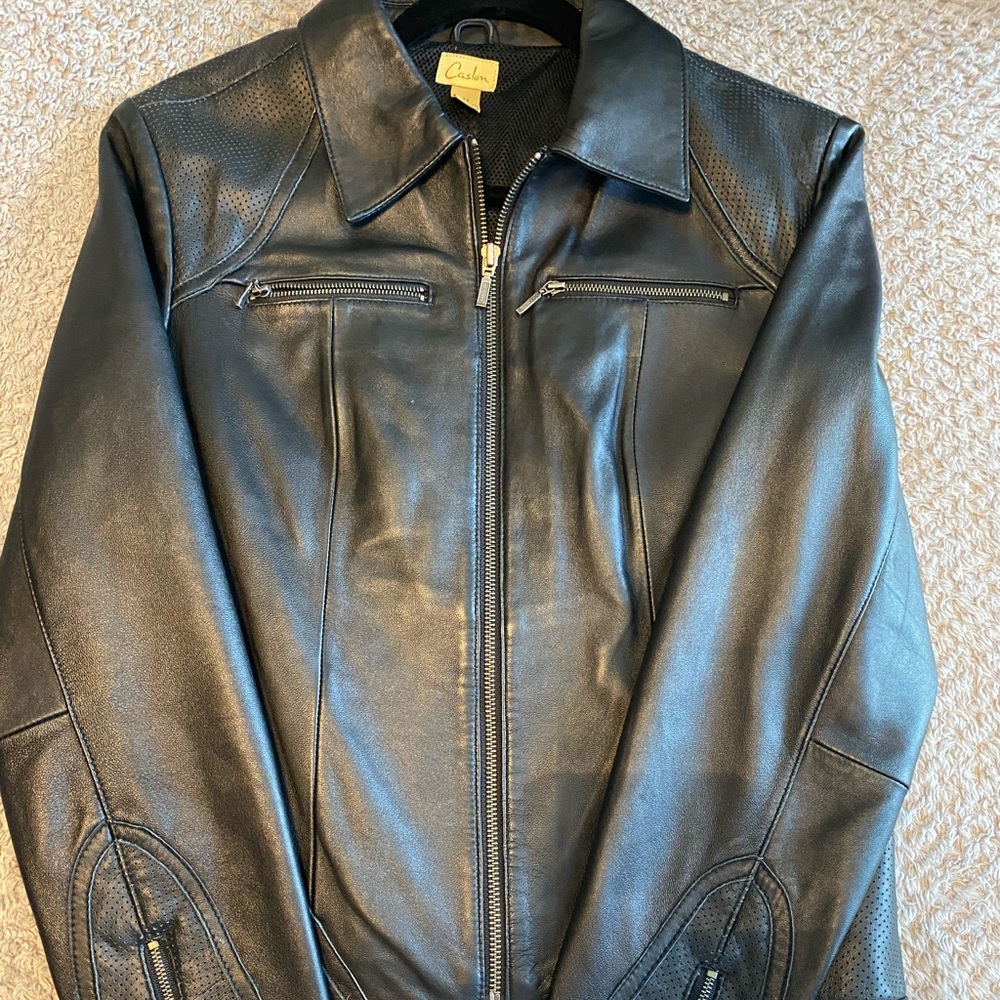 Caslon leather jacket